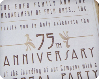 75th Anniversary Party Invite